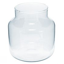 Article Vase en Verre Vase Fleur Rond Grand Verre 100% Recyclé H20 Ø17cm