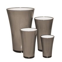 Article Vase &quot;Fizzy&quot; gris platine Ø13,5cm à environ Ø28,5cm 1 pc
