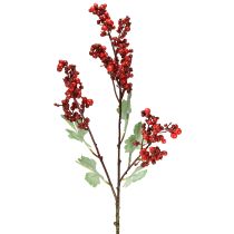 Article Branche de baies artificielles rouge, décoration de Noël, 74 cm