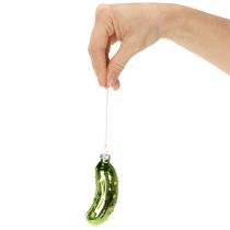Article Cornichon de Noël en verre, décoration de sapin à suspendre, 7 cm, lot de 4