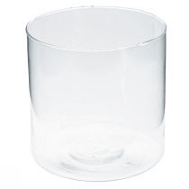 Article Vase en verre cylindre en verre vase à fleurs décoration en verre H15cm Ø15cm