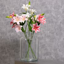 Article Lys artificiel pour une décoration élégante et réaliste dans le salon, 67 cm, lot de 2