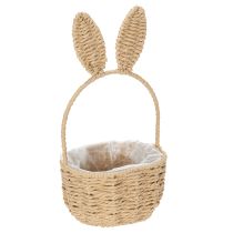 Article Panier de Pâques à motif lapin, décoration naturelle pour la fête de Pâques printanière, 32 cm