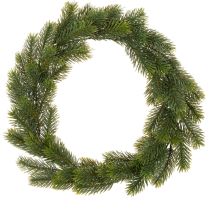 Article Couronne artificielle de sapin vert pour décoration de porte, 35 cm