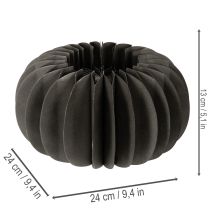 Article Anneau décoratif en papier nid d'abeille en forme de citrouille, 24 cm, lot de 4