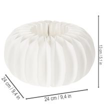 Article Anneaux en papier alvéolé en forme de citrouille, ronds, de grande taille (24 cm), pour fleurs séchées et décorations d'automne (lot de 4).
