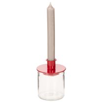Article Photophore rond en verre transparent, 8 cm, lot de 3