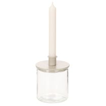 Article Vase cylindrique en verre transparent et polyvalent, 10 cm, lot de 3.