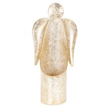 Article Bougeoir figurine d'ange doré décoration festive 27 cm