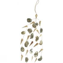 Carillon éolien marin coquille d&#39;escargot décoration coquillages 58cm