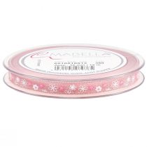 Article Ruban cadeau fleurs ruban décoratif ruban rose 10mm 15m