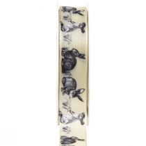 Article Ruban cadeau de Pâques ruban de soie Lapins de Pâques 25mm 18m