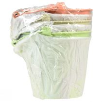 Article Seau avec anse jardinière métal pastel Ø14cm H12cm 6 pcs