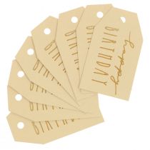 Étiquette cadeau papier imprimé Happy Birthday 4×7cm 24pcs