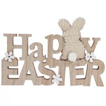 Article « Happy Easter » Décoration de Pâques en bois pour étagère ou table 24cm