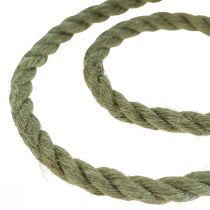 Ruban de jute cordon de jute cordon décoration jute vert olive Ø7mm 5m
