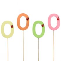 Article Bouchons numérotés anniversaire 0 bouchons fleurs bois 27,5cm 16 pcs
