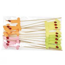 Article Bouchon numéro anniversaire 1 fleur bouchon bois 27,5cm 16 pcs