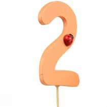 Article Bouchons numérotés anniversaire 2 bouchons fleurs bois 27,5cm 16 pcs