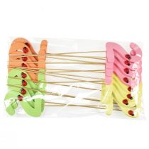 Article Bouchons numérotés anniversaire 2 bouchons fleurs bois 27,5cm 16 pcs