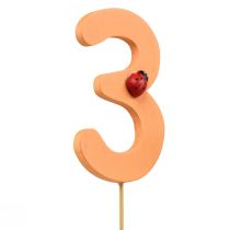 Article Bouchons numérotés anniversaire 3 bouchons fleurs bois 27,5 cm 16 pcs