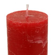 Article Bougies rouges grandes bougies en bâton couleur unie 50x300mm 4 pcs