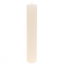Article Grandes bougies bougies en bâton de couleur unie crème 50x300mm 4 pcs