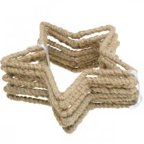 Article Décoration de l'Avent, étoile de décoration de Noël, étoile décorative jute L15,5 cm 8 pièces