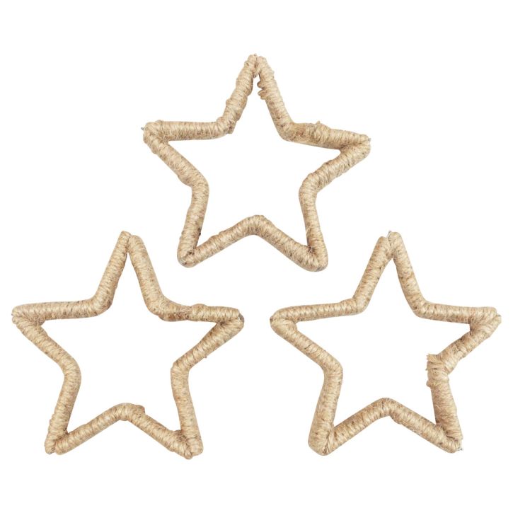 Décoration de l&#39;Avent Décoration de Noël étoile étoile décorative jute 13,5 cm 6pcs