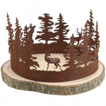 Cerf Déco Forêt Patine Déco Écorce d&#39;Arbre Naturel Ø25-27cm