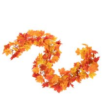 Article Guirlande de feuilles d'érable artificielles, décoration d'automne, 170 cm