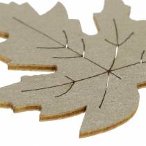 Article Feuilles d&#39;érable éparses jaune, marron, platine Assortiment 4cm 72pcs