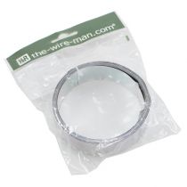 Article Fil plat en aluminium argenté, 30 mm x 3 m - fil pour fleuriste, fil décoratif, fil pour loisirs créatifs, fil d'aluminium, fil flexible