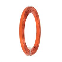 Article Fil plat d’aluminium en orange 5mm x 1mm 2,5m