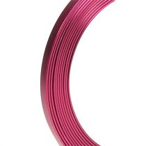 Article Fil plat d’aluminium en rose vif 5mm x 1mm 2,5m