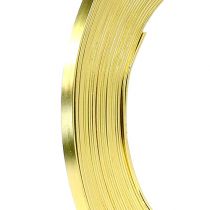 Article Fil plat aluminium doré 5mm 10m