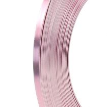 Fil plat aluminium rose 5mm 10m