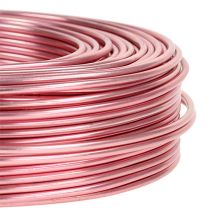 Article Fil d'aluminium rose Ø2 mm, 500 g, 60 m - Souple et polyvalent pour l'art floral, le bricolage et la décoration.