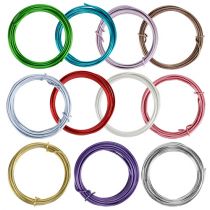 Article Fil d&#39;aluminium 2mm coloré 3m