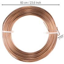 Article Fil d'aluminium 2 mm pour art floral et loisirs créatifs, 60 m, 500 g