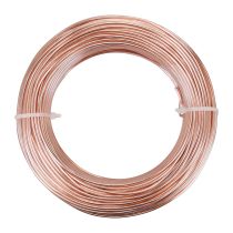 Article Fil d'aluminium 2 mm, 60 m, 500 g, or rose - Fil souple pour bijoux, loisirs créatifs, décoration et fournitures florales
