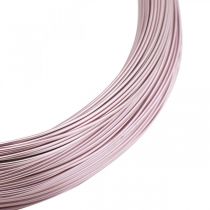 Article Fil d&#39;aluminium Ø1mm rose fil décoratif rond 120g