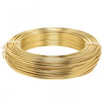 Article Fil alu doré Ø2mm fil déco fil artisanal rond 500g 60m