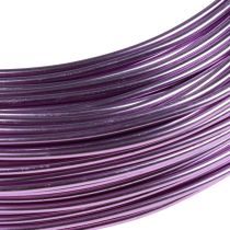 Article Fil d'aluminium violet, 2 mm, pour bijoux et décoration, fil de couleur lavande pour loisirs créatifs, 500 g - 60 m