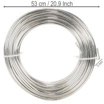 Article Fil d'aluminium argenté, 3 mm, fil pour loisirs créatifs, 1 kg