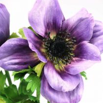 Anémone artificielle, fleur de soie, plante artificielle à fleurs violet L55cm