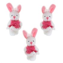 Article Pendentif Lapin 5,5 cm Rose 9 pcs
