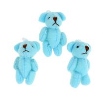 Article Pendentif ours bleu clair 3,8cm 12 pcs