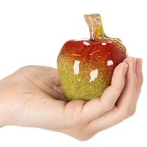 Article Ensemble de fruits artificiels (pomme et poire) décoratif, automne, 12 cm, 3 pièces