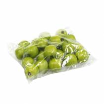 Article Mini pommes décoratives vert jaune artificielles H4,3cm Ø3,6cm 24 pcs